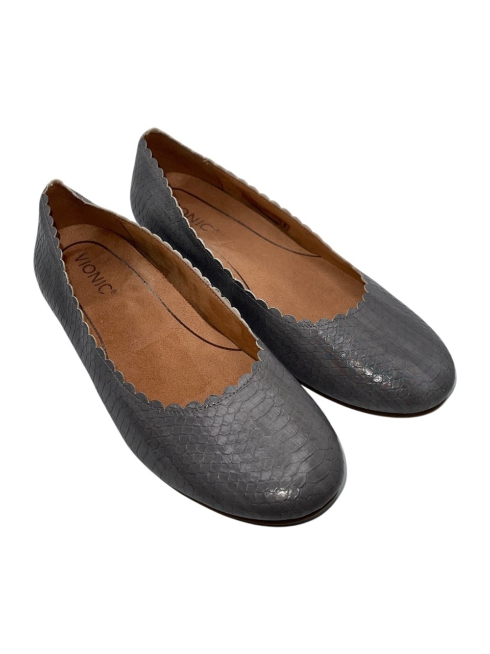 Vionic Julieta Ballet Flats Shadow Orthotic Comfort Shoes Women’s 8‎ US
